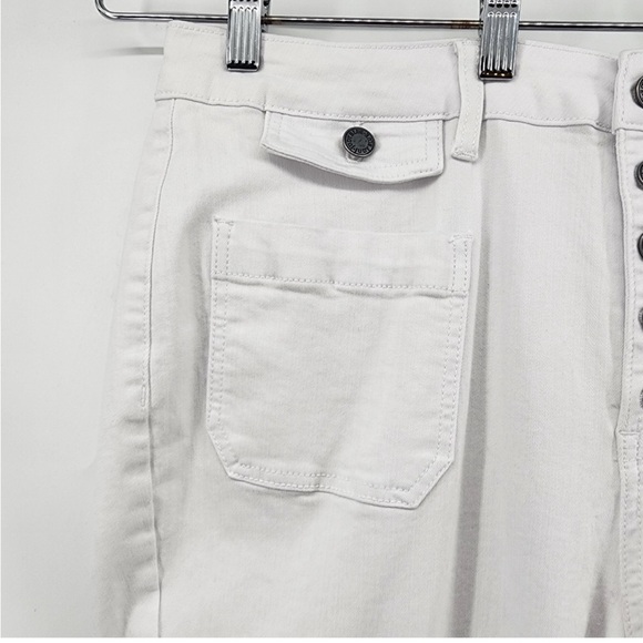 Judy‎ Blue White Patch Pocket High Rise Flare Fit Button Fly Jeans .Size 18W - Picture 5 of 9